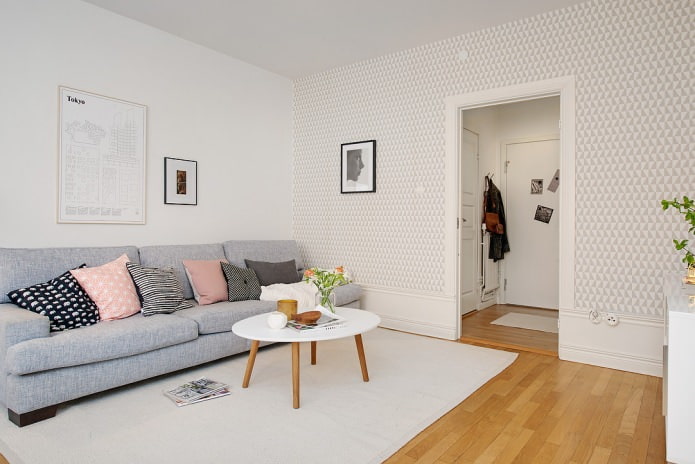 dizajn interiéru švédskej obývačky