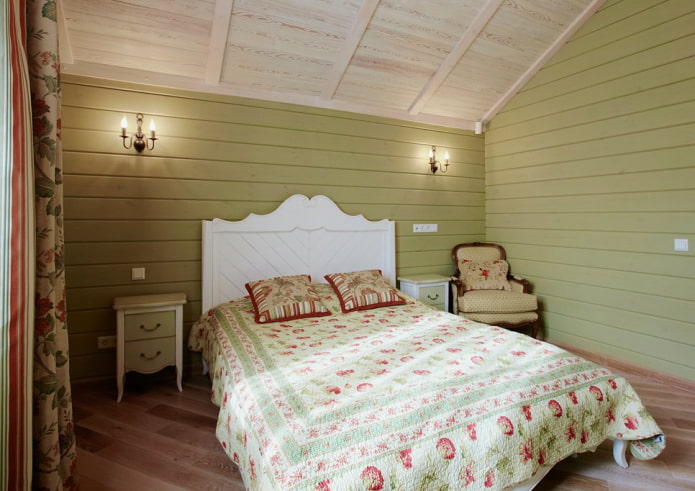 zelena spavaća soba