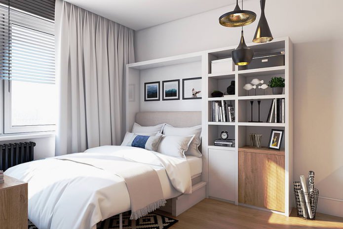 Il design moderno di un piccolo appartamento di 19 metri quadrati. m.