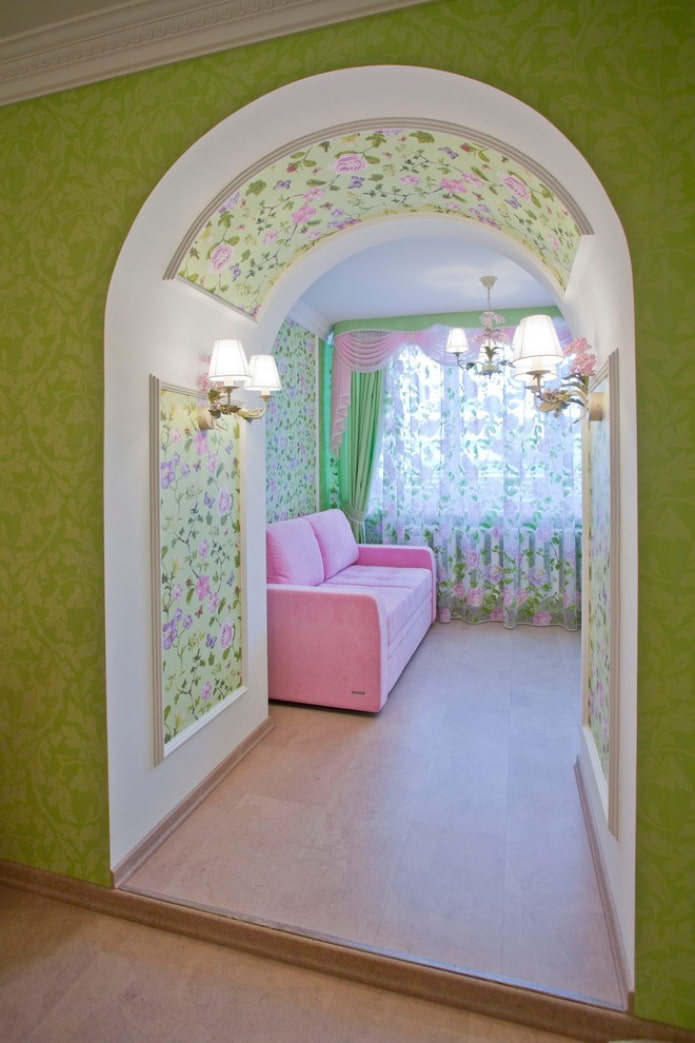 wallpaper decorated arch