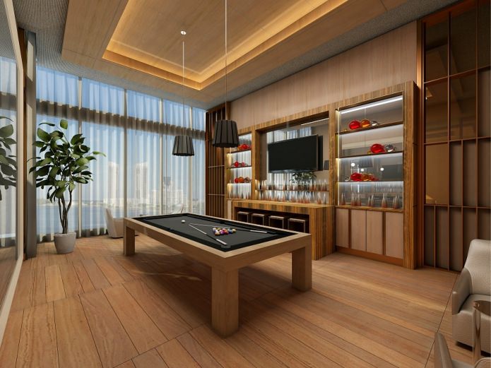 Interior billiard room in the house