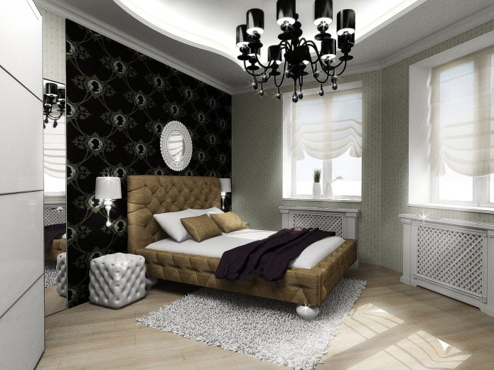 Projekt sypialni w stylu art deco