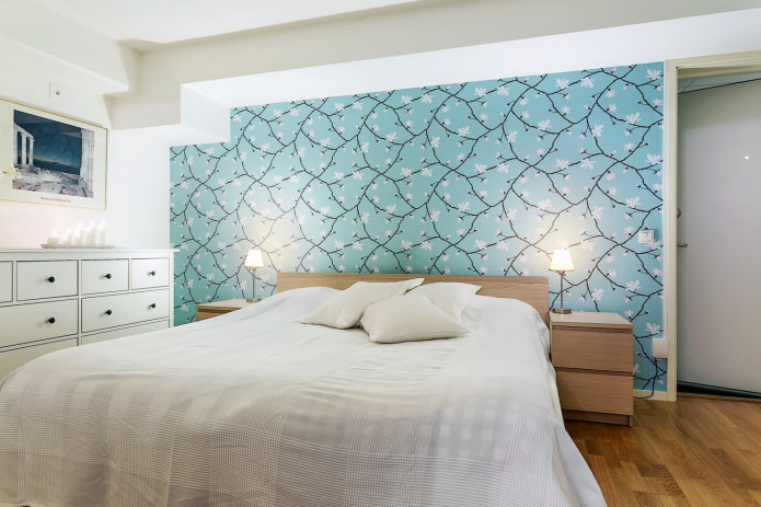 Chambre turquoise clair