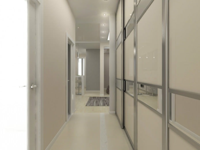 Σχεδιασμός της αίθουσας εισόδου σε ένα στούντιο διαμέρισμα των 45 τετραγωνικών μέτρων. m