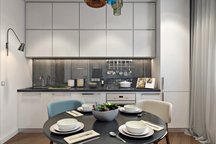 cuina en el disseny de l'apartament és de 41 metres quadrats. m
