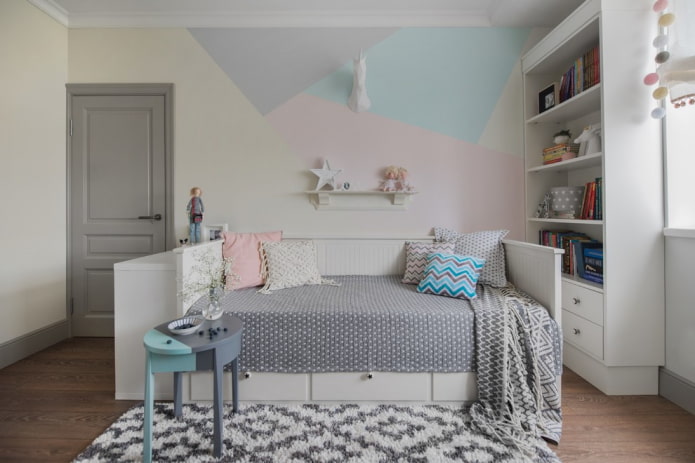 детска стая в пастелни цветове