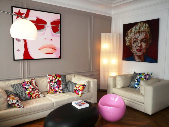 pop art obývací pokoj