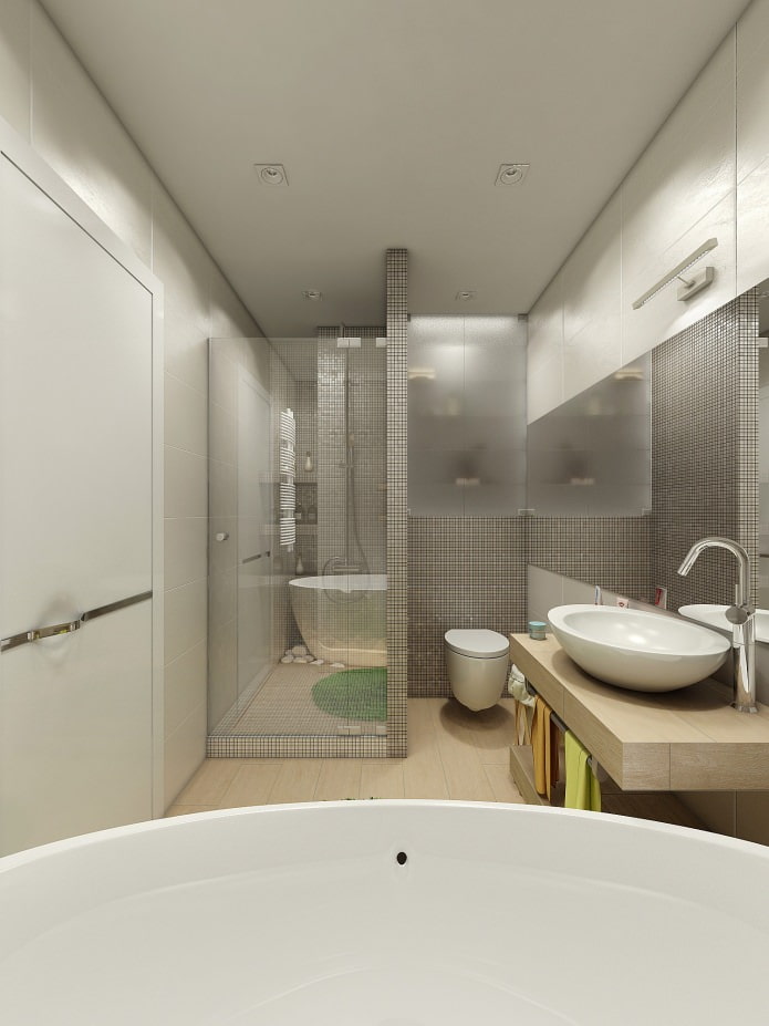 Badezimmer im Design einer Wohnung von 80 Quadratmetern. m
