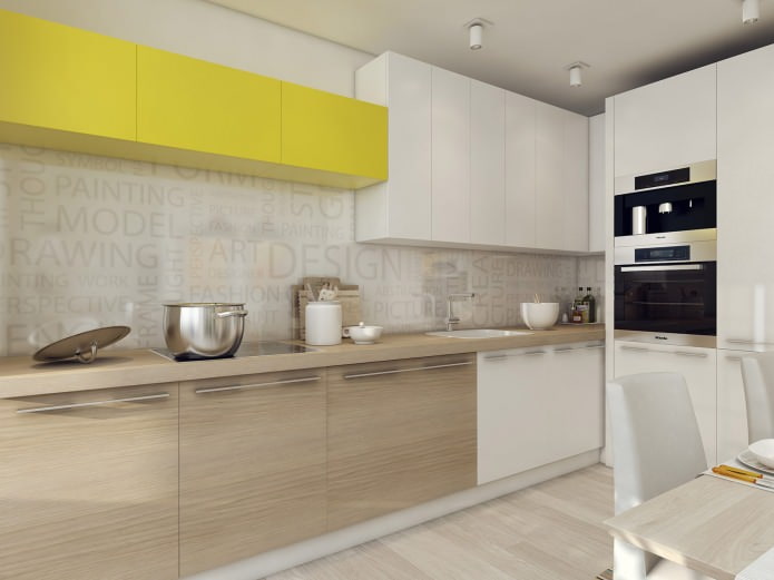 kitchen in the design of a 3-room apartment
