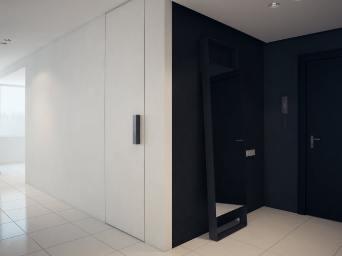 crno-bijeli dizajn hodnika