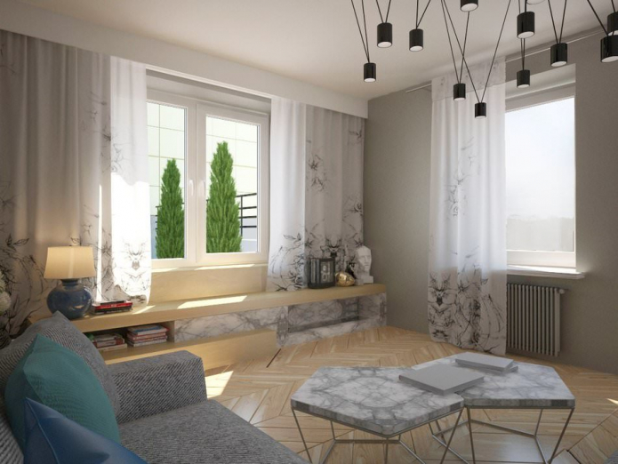Fire-roms leilighet design