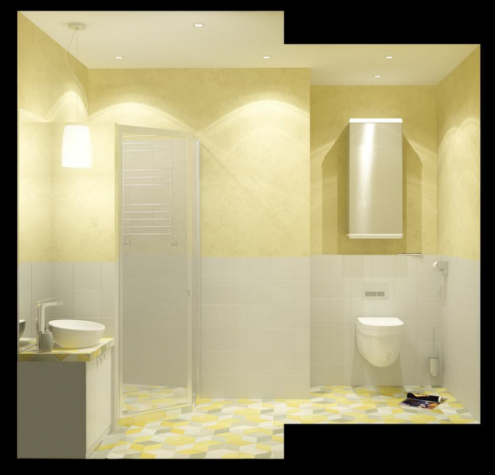 kombinuotas vonios kambarys