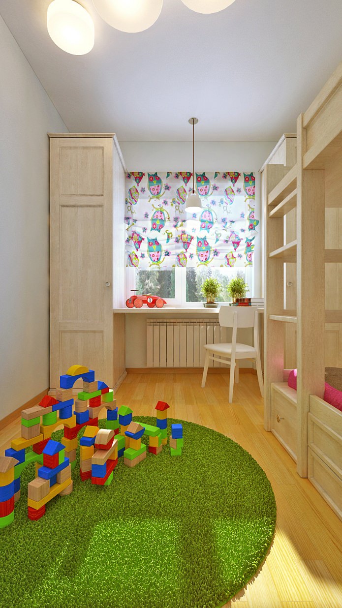 chambre d'enfants dans un appartement de deux pièces