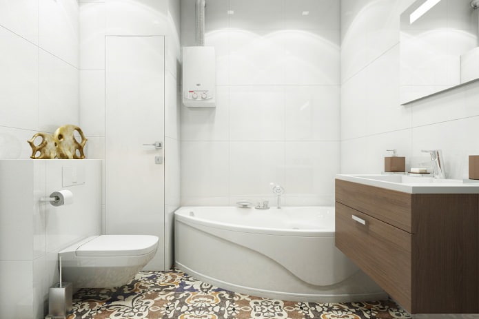 banheiro em um apartamento bonito e moderno