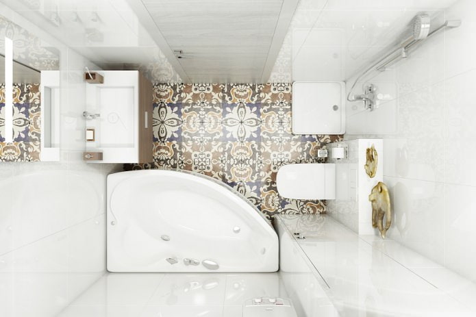 łazienka w nowoczesnym pięknym mieszkaniu
