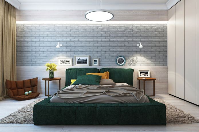 sovrum i en modern vacker lägenhet