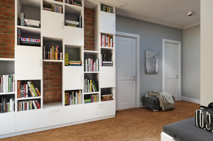 коридор с шкаф за книги