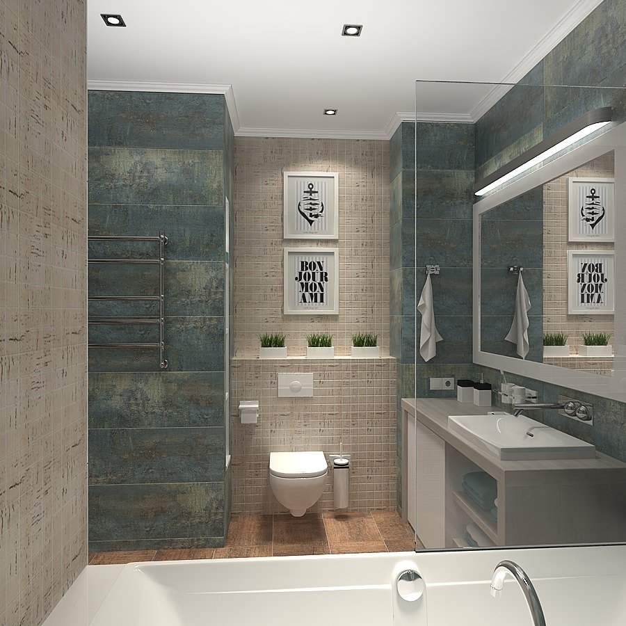 Foto di progetto appartamento con 2 camere: bagno