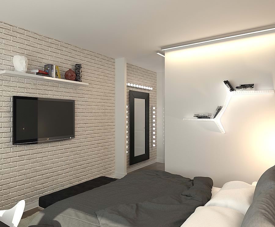2-pokojový byt projekt projektu: ložnice
