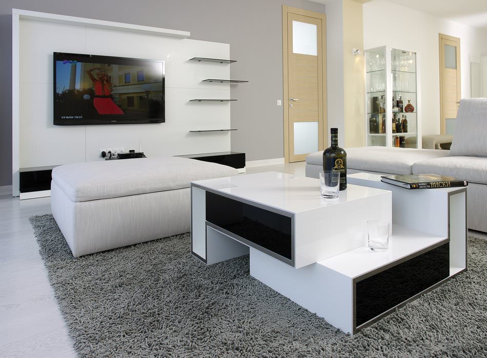 Design d'intérieur moderne d'un appartement dans le style du minimalisme