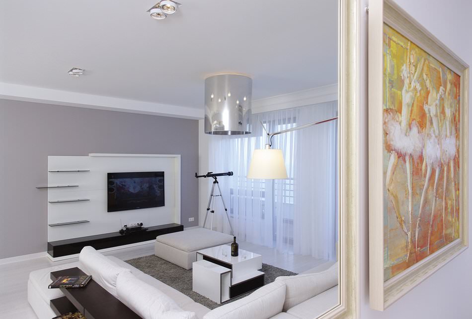 Design interior modern al unui apartament în stilul minimalismului