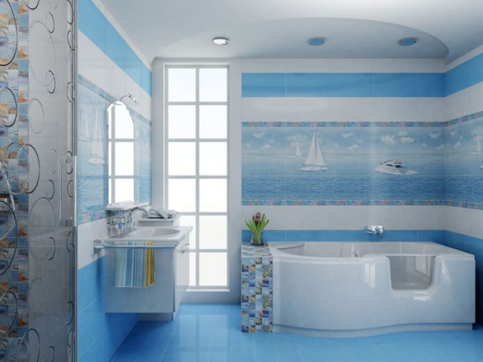 Mavi banyo