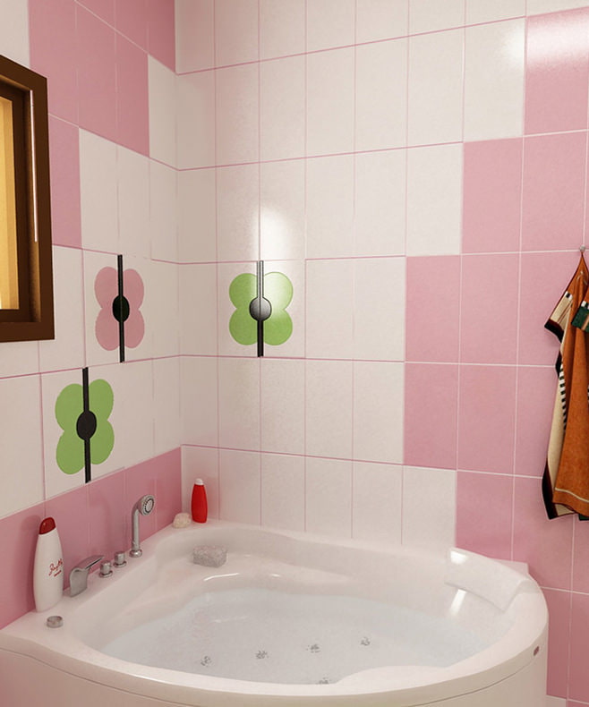 vaaleanpunainen kylpyamme