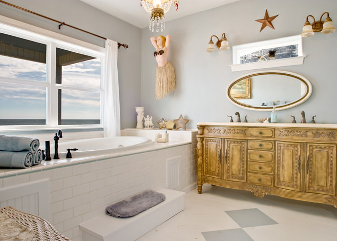tengeri stílusú fürdőszoba