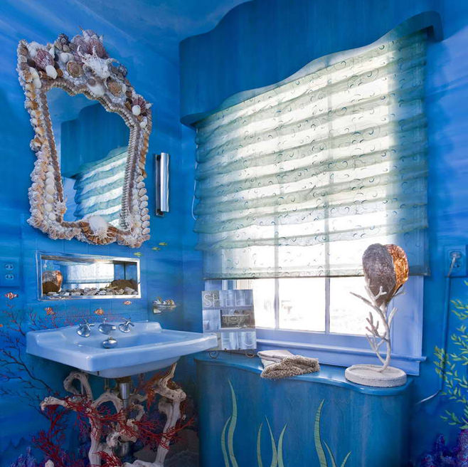 tengeri stílusú fürdőszoba