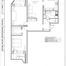 Projekt moderného dizajnu bytu je 90 metrov štvorcových. M-1