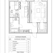 Модерният дизайн на студио апартамент от 43 квадратни метра. м. от студио Геометриум-2