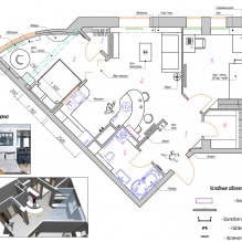 Entwurfsprojekt des Innenraums der Wohnung mit einem nicht standardmäßigen Layout-1