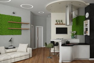 Projet de design de l'intérieur de l'appartement avec une disposition non standard