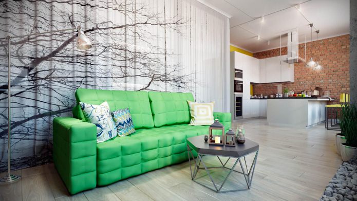 Design av en elegant modern lägenhet på 67 kvadratmeter. m.