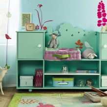 Chambre d'enfant aux couleurs turquoise: caractéristiques, photo-3