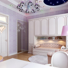 Interior lavender: gabungan, pilihan gaya, hiasan, perabot, langsir dan aksesori-2