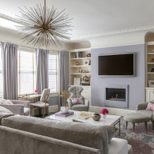 Lavender interior: gabungan, pilihan gaya, hiasan, perabot, langsir dan aksesori-7