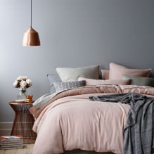 Dormitor de design interior în culori pastelate-7