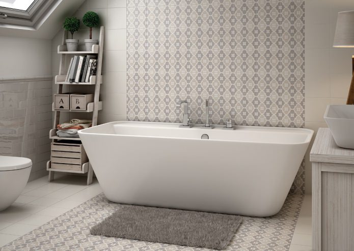אריח אפור בחדר האמבטיה: תכונות, תמונה