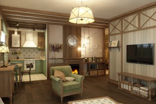 Projet de design du studio Mio: appartement de style champêtre