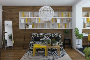 Diseño de un apartamento de una habitación con logia: proyecto 3D de Julia Chernova