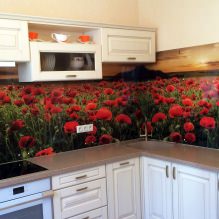 Küchenschürze mit Blumen: Designmerkmale, Arten von Materialien-4