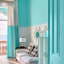 Warna Tiffany di kawasan pedalaman: warna turquoise yang bergaya di rumah anda-7