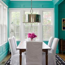 Warna Tiffany di kawasan pedalaman: warna turquoise yang bergaya di rumah anda-1