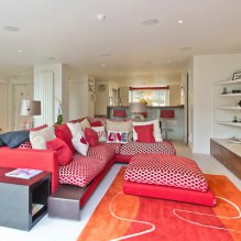 Ružový dizajn obývacej izby: 50 vzoriek fotografií-9