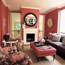 Projekt salonu w kolorze różowym: 50 przykładowych zdjęć-18