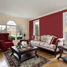 Thiết kế phòng khách màu hồng: 50 ảnh mẫu-19