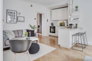 Moderne kjøkken-stue med frokostbar: 65 bilder og ideer