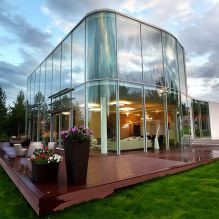 Panorámás ablakokkal ellátott házak: 70 legjobb inspiráló fénykép és megoldás - 13