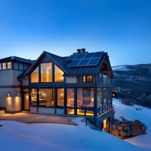 Куће с панорамским прозорима: 70 најбољих инспиративних фотографија и рјешења-22